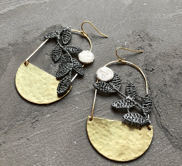 nina asymmetrical earrings