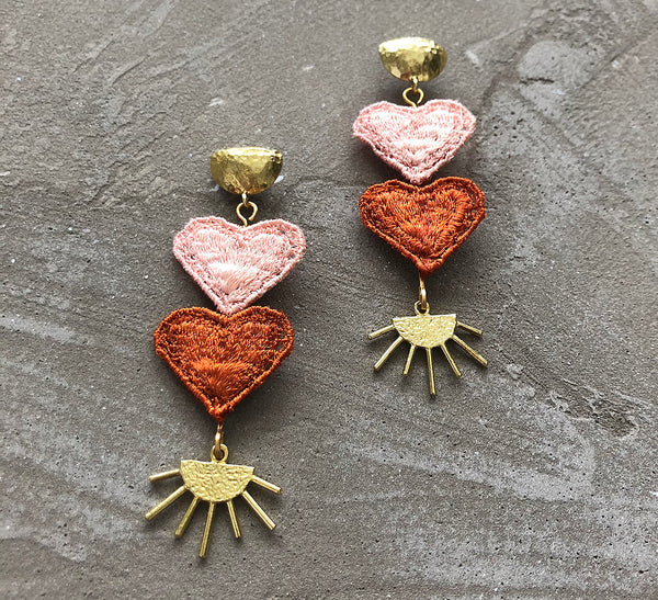 dear heart lace earrings