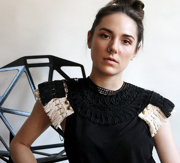 anouk lace and fringe body harness