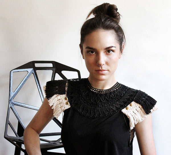 anouk lace and fringe body harness