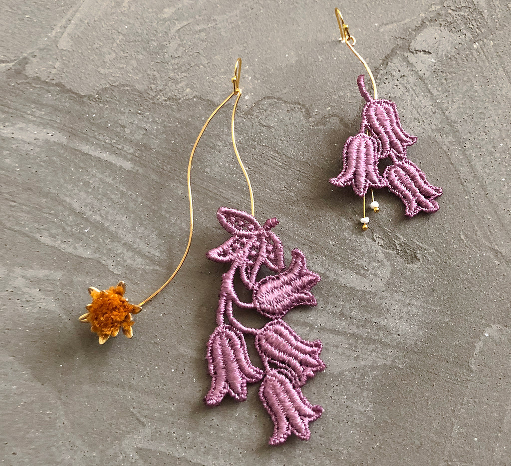 penelope long lavender earrings